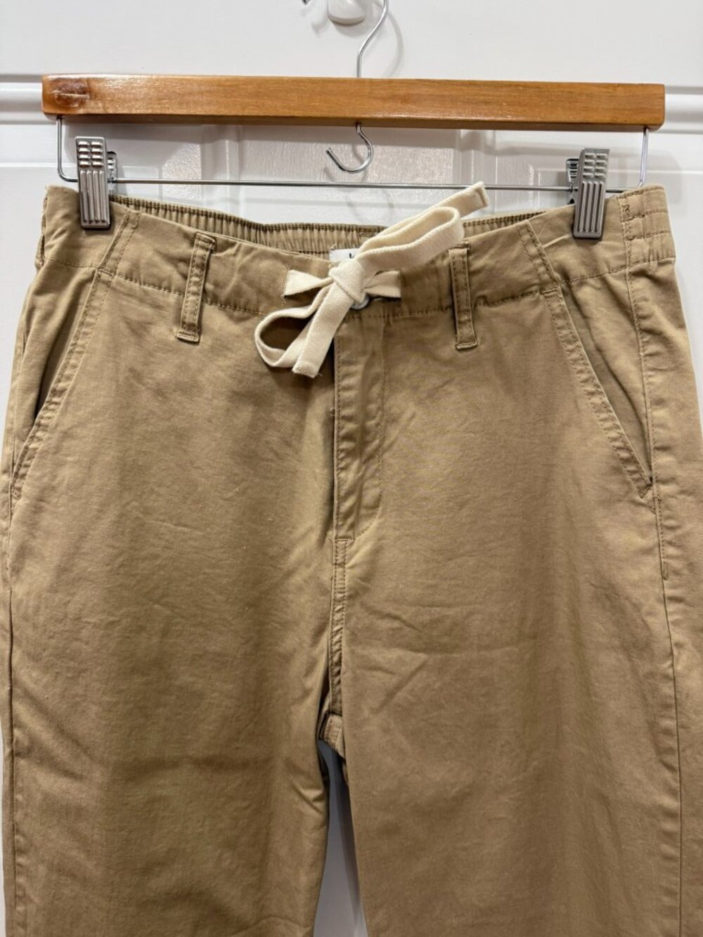Kensie The Girlfriend Khaki Drawstring Pants Size 8 - Picture 3 of 6